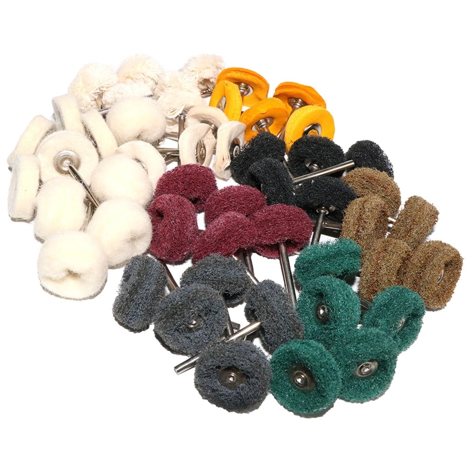 Narzędzia Do Tarcz Polerskich, Tarcze Listkowe Ścierna Tarcza Polerska Filc Wełniany Głowica Szlifierska Podkładka Do Szorowania/50Pcs Thread/2.35Mm Shank
