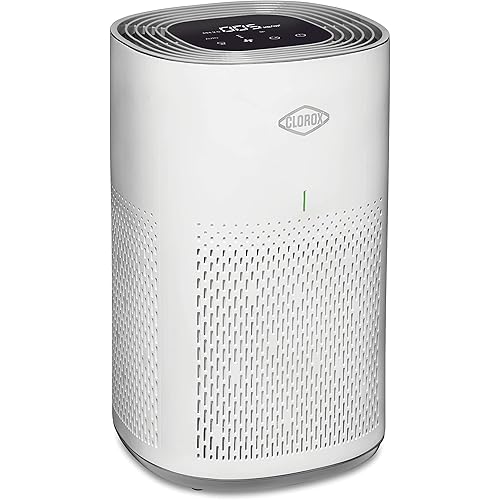 Clorox HEPA Air Purifiers for Home, True HEPA Filter, Medium Rooms Up to 1,000 Sq Ft, Removes 99.9% of Mold, Viruses, Wildfire Smoke, Allergens, Pet Allergies, Dust, AUTO Mode, Whisper Quiet