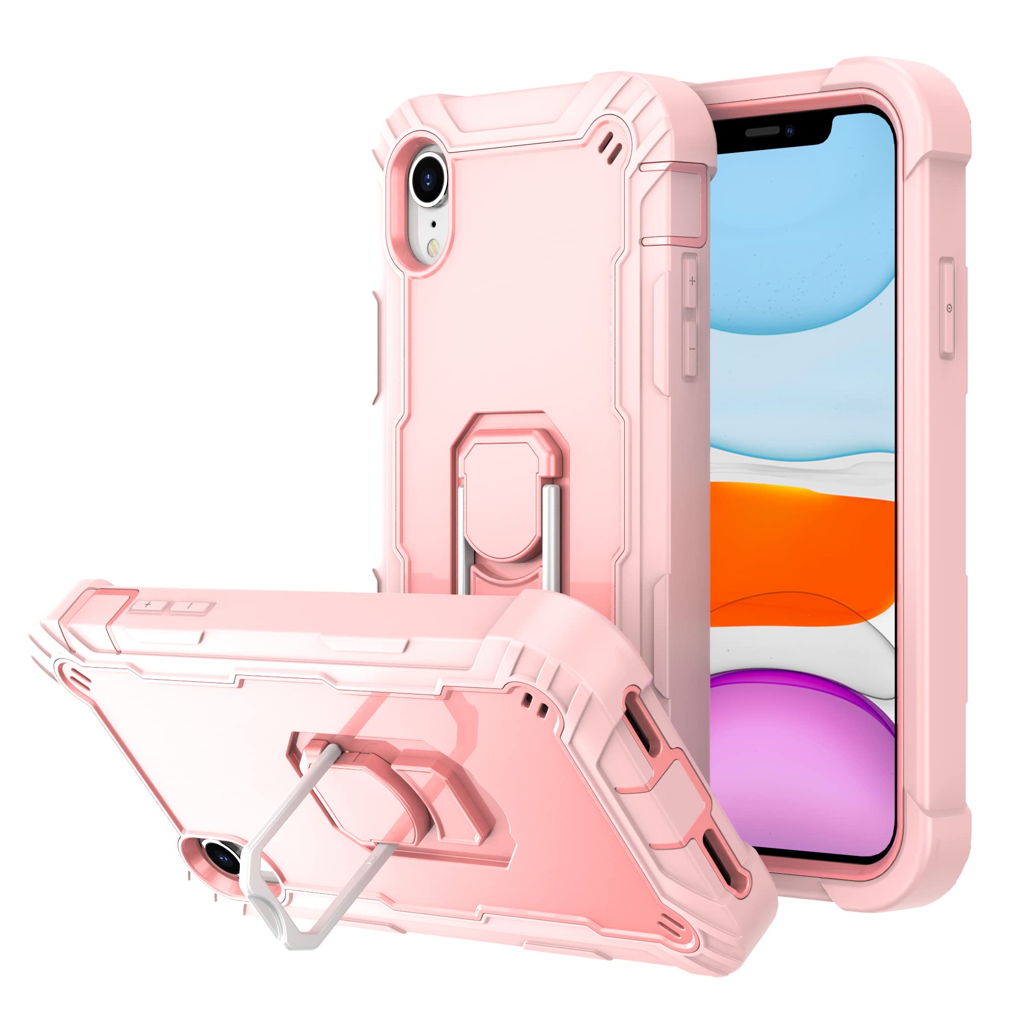 Asuwish Phone Case for iPhone XR 6.1 Cover with Ring Holder Stand Hybrid Shockproof Full Body Heavy Duty Cell Accessories iPhoneXR iPhone10R i Phonex
