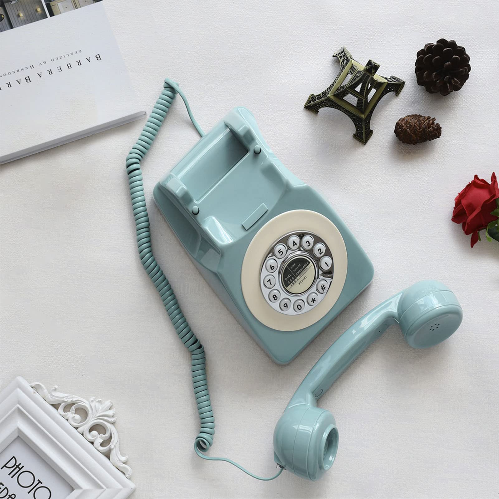Telefony domowe Przewodowe Retro Wielofunkcyjne Telefony Stacjonarne Lata 60. Klasyczny Antyczny Telefon Regulowany Rozmiar Dzwonka Do Hotelu Biuro