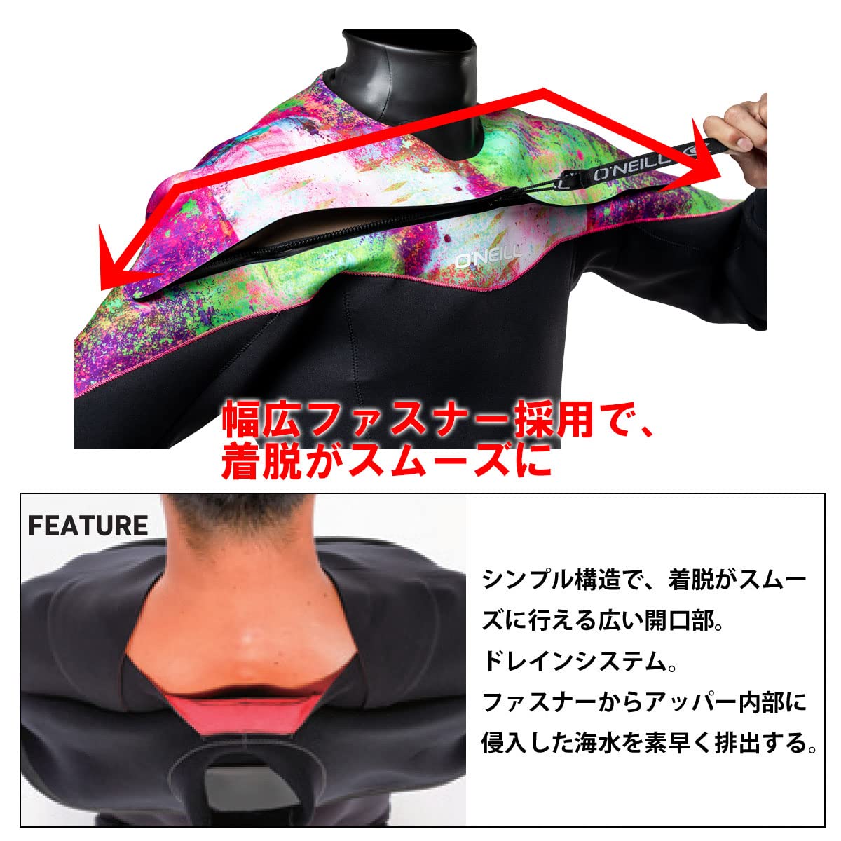 Amazon | 21-22 O'NEILL オニール セミドライ ウェットスーツ ウエット