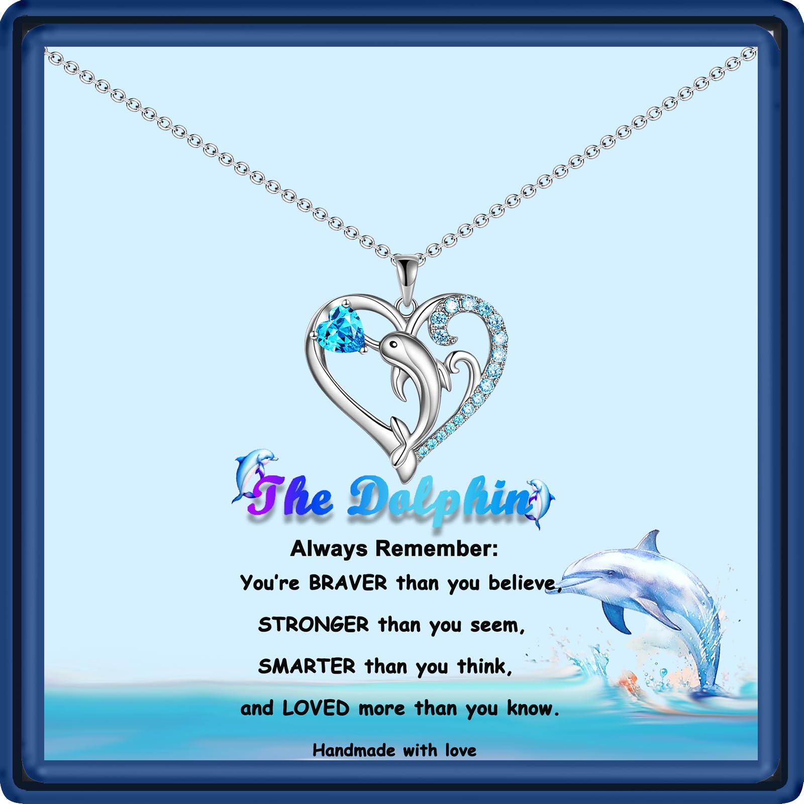 GIAYIER Dolphin Gifts for Girls & Women: Cute Dolphin Necklace - Jewelry Gifts for Christmas, Graduation, Birthday & More