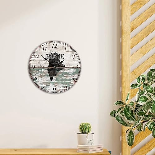 Miniatura 7 de Home States - Reloj de pared de Maine, mapa de estados de EE. UU., reloj de mar sin tictac con batería de 10 pulgadas, arte de pared, reloj de