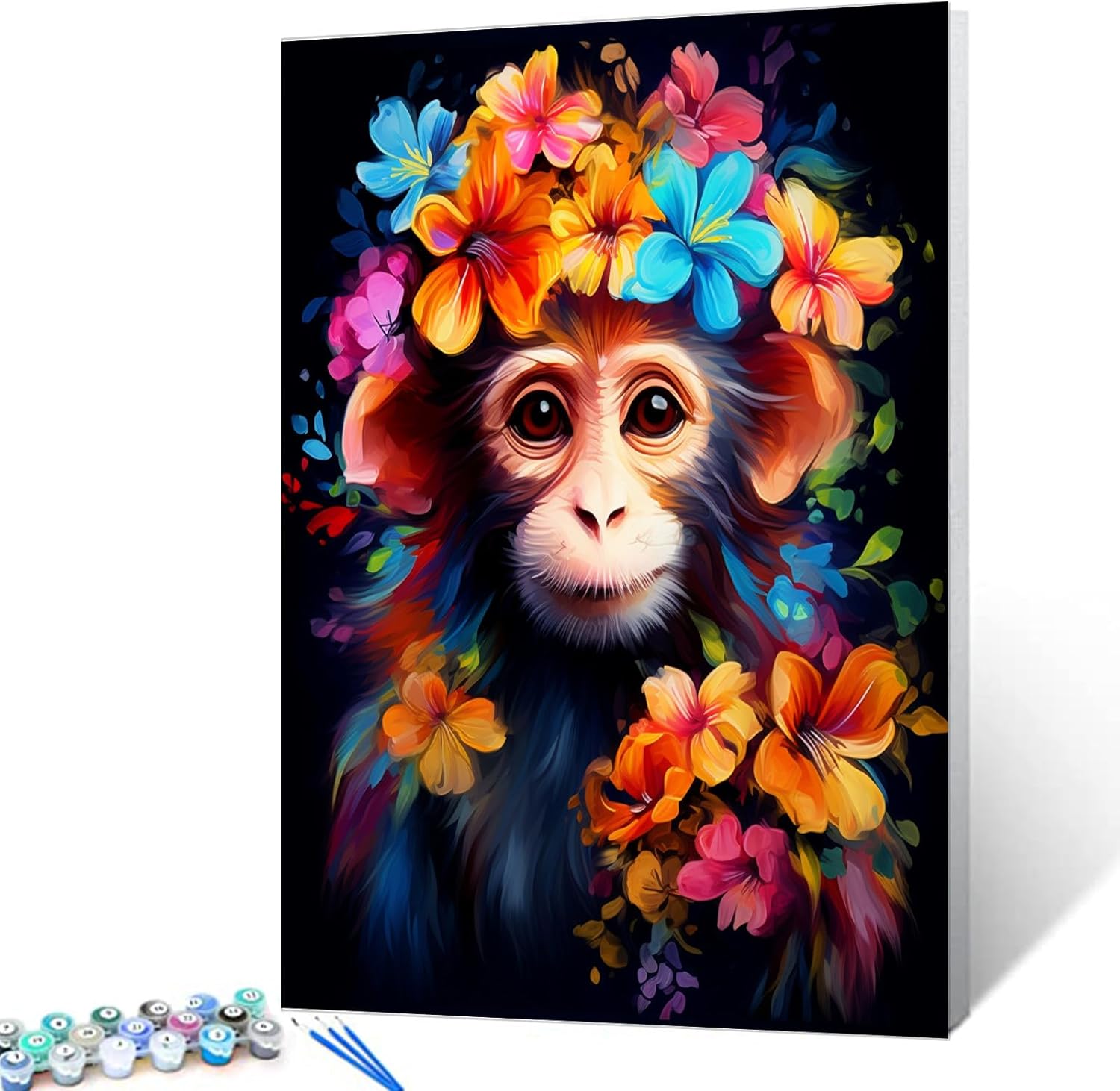 Tucocoo Malen Nach Zahlen Set - Rosenblumen Motiv 40x50 Cm Mit Acrylfarben & Pinseln