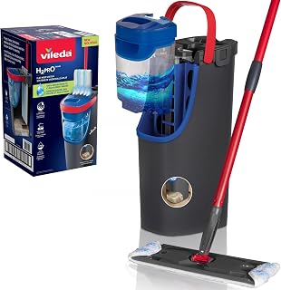 Vileda Zestaw do czyszczenia mopa podłogowego H2PRO płaski trzonek system podwójnego zbiornika