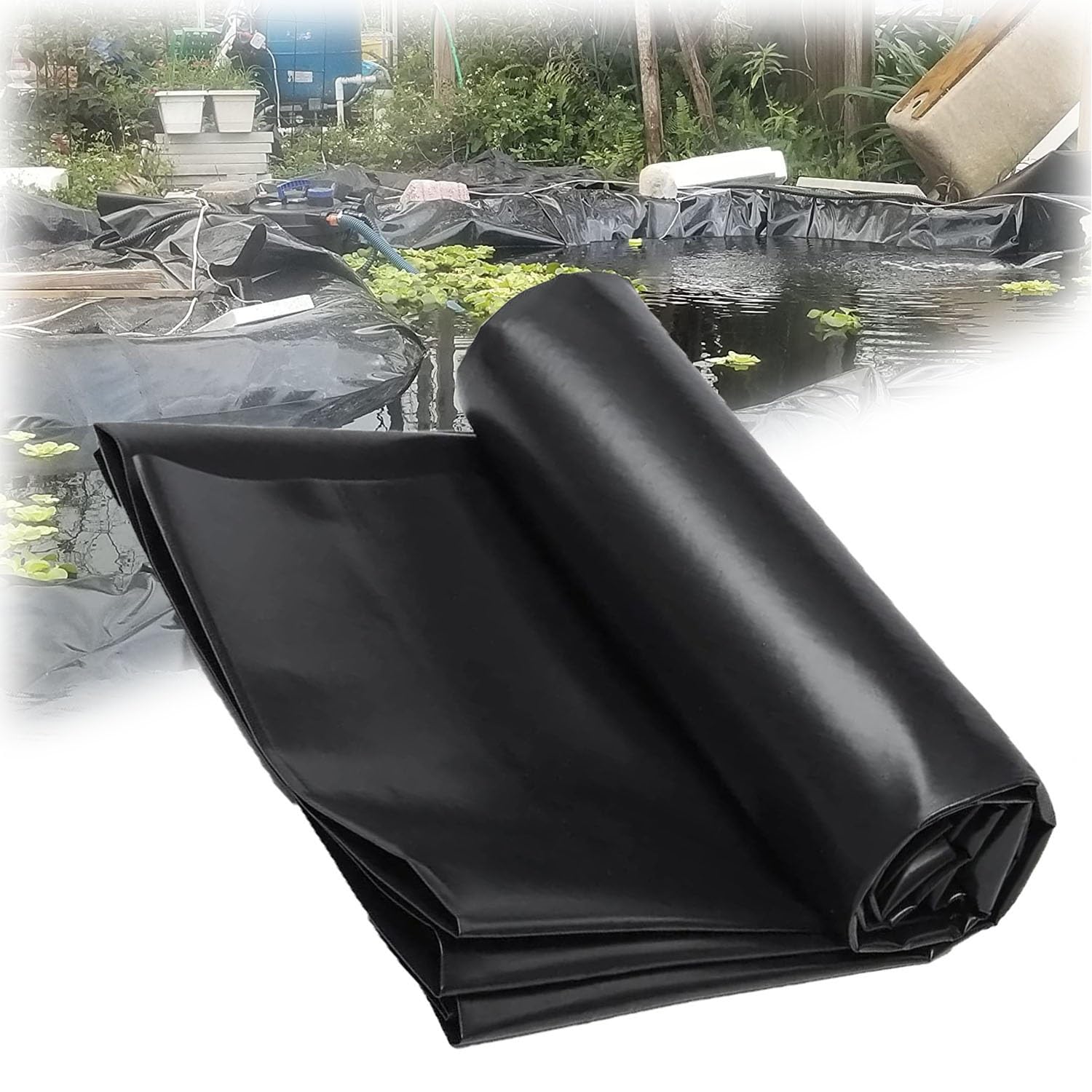 Membrane durable pour bassin d'ornement en polyéthylène haute densité 9x11m