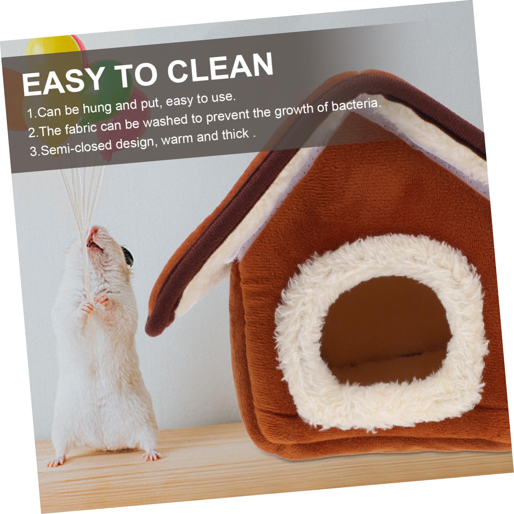 POPETPOP 2 STK Baumwollnest Für Kleine Haustiere Kuschelhüttenzelt Warmer Hamsterkäfig Hamster Lebensraum Bett Rattenhaus Hamsterversteck Hamsterbett Baumwolle Haustierzubehör Kleine Tiere