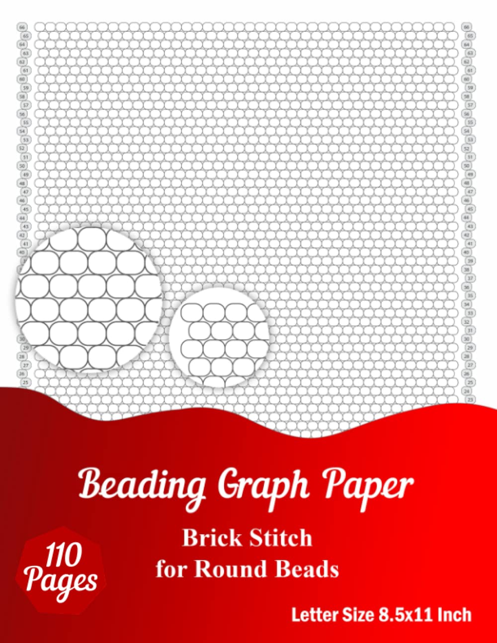 Beading Graph Paper: Brick Stitch Graph Paper for Round Beads Pattern ...