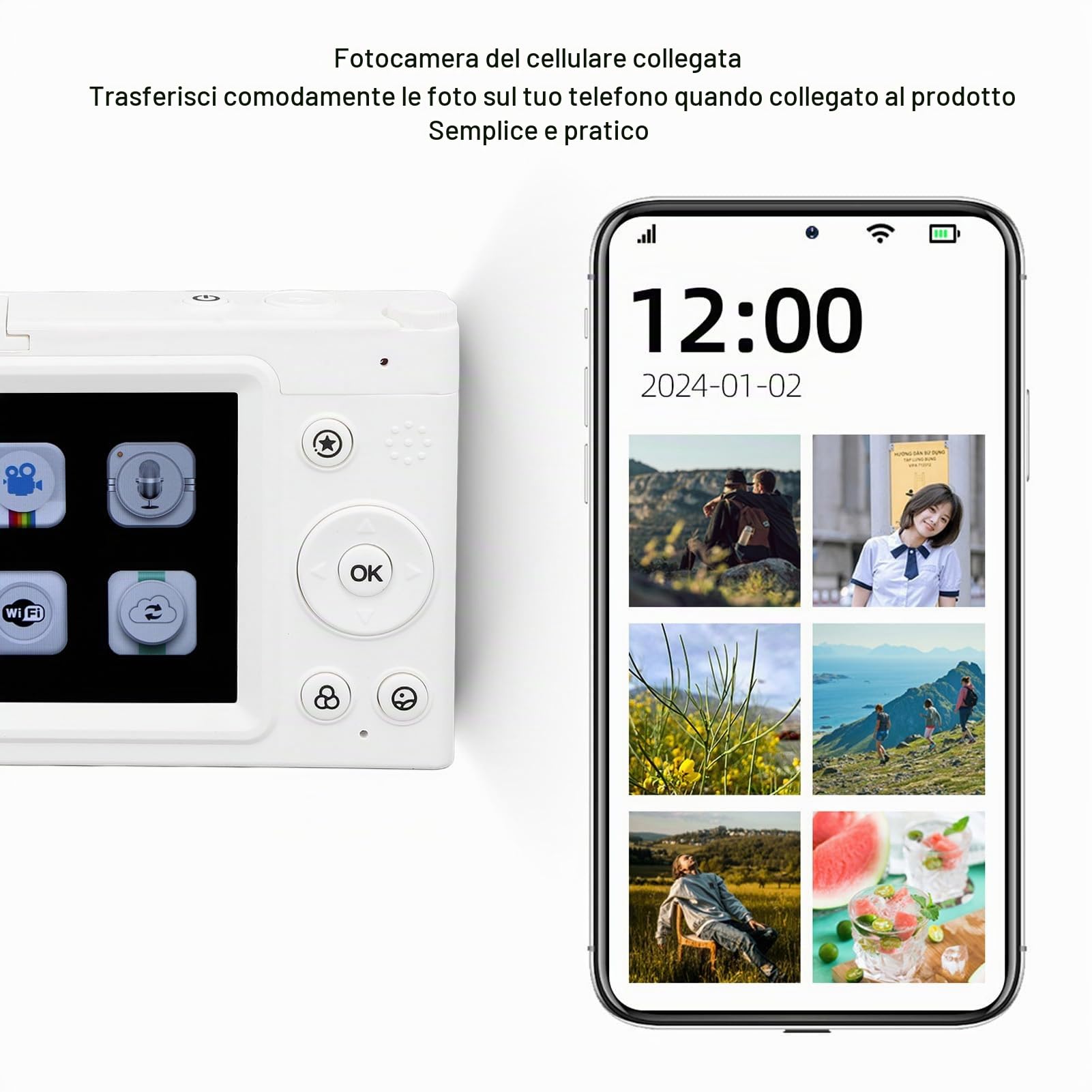 Videocamera Digitale, Fotocamera Digitale 4K da 64 MP, Fotocamera Vintage Compatta per Vlogging con Messa a Fuoco Automatica 28X con Funzione MP3, Hotspot Fedeltà per