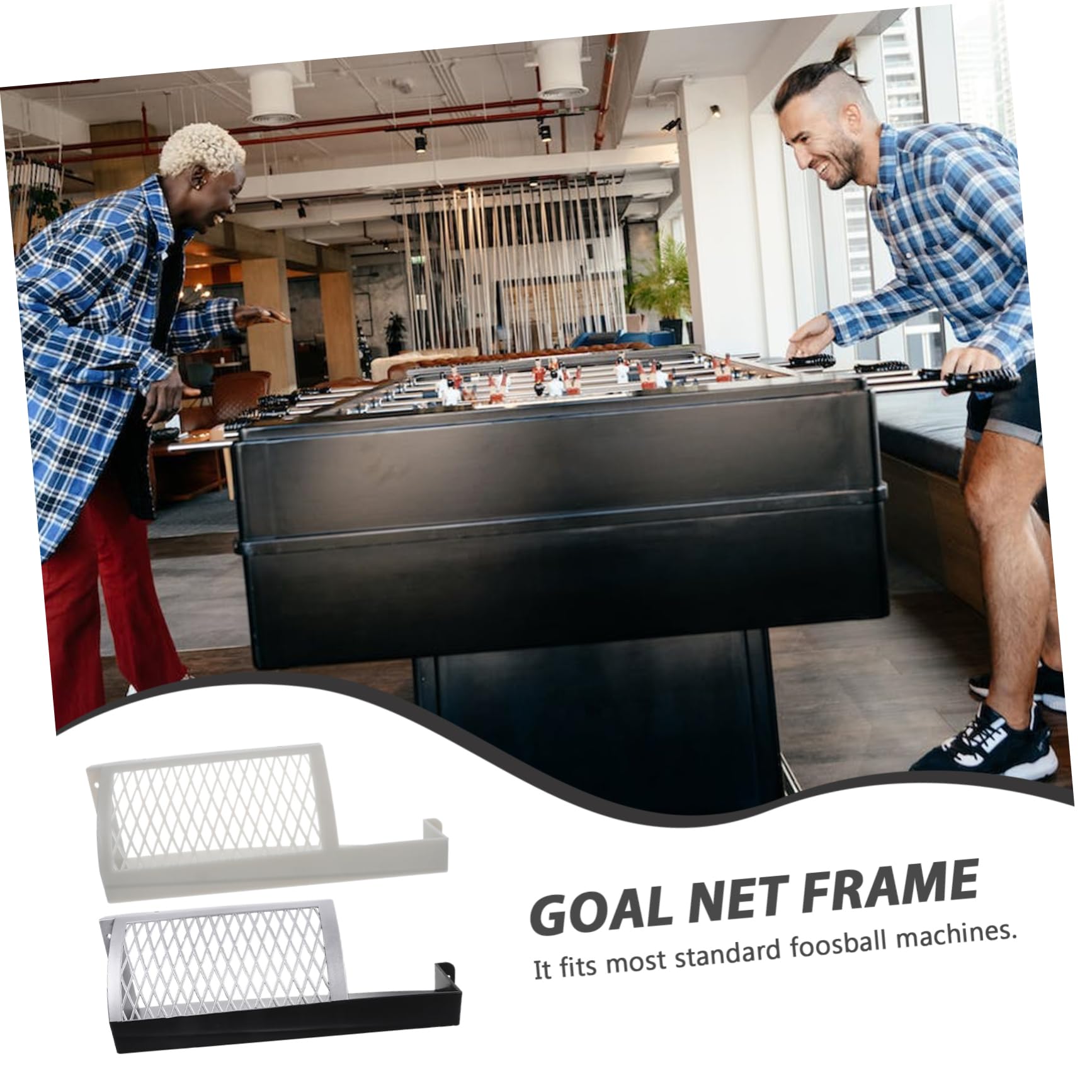 Mikikit 2Pcs Foosball Goal Net Replacement for Table Football Machines Fits Standard Foosball Tables Random Color Durable Netting for Improved Gameplay