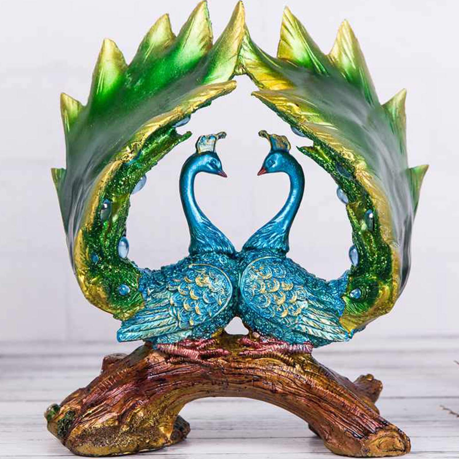 Amazon.co.jp: Peacock Statues for Home Decor Figurines, Exquisite