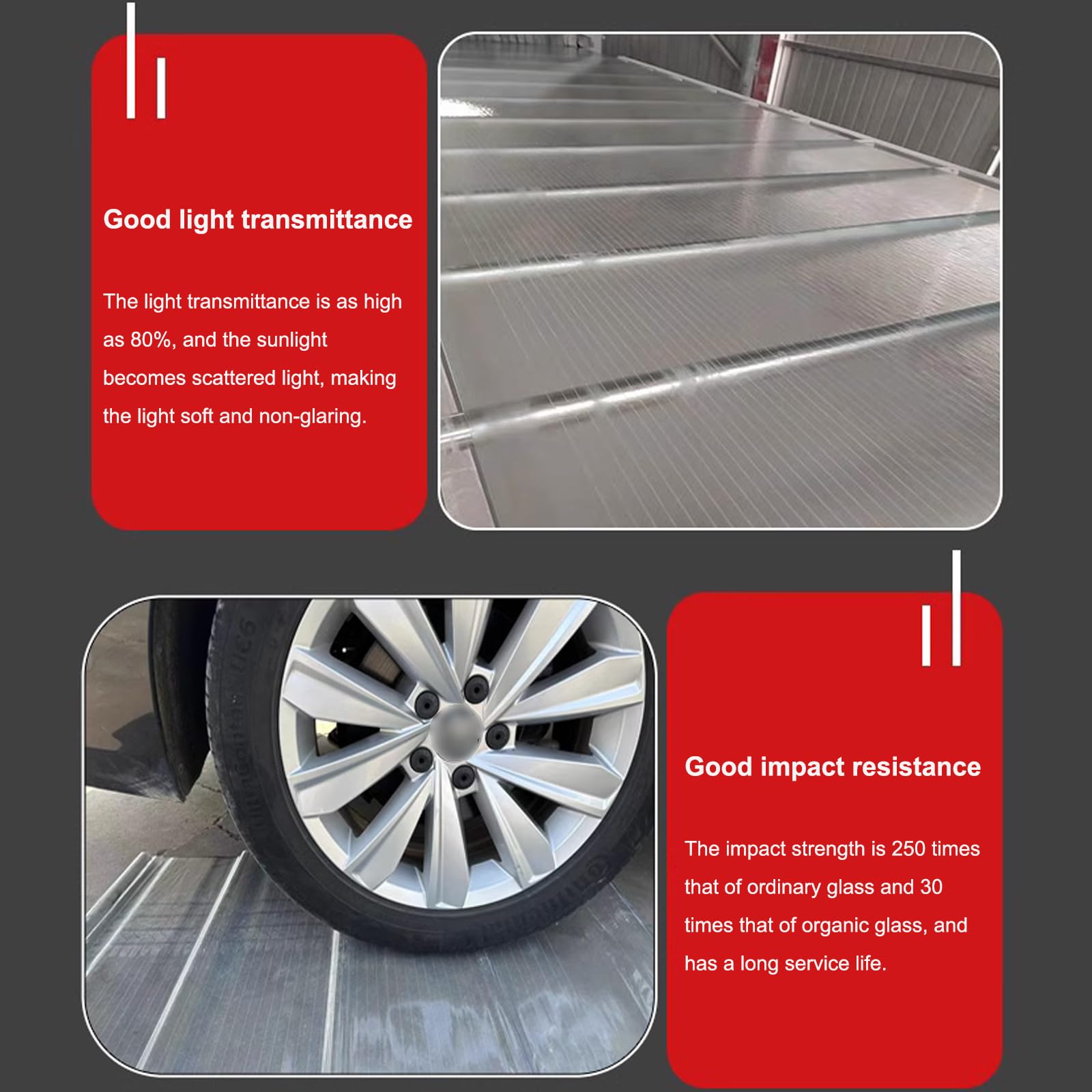 Klare Wellplatten 1mm - FRP Dachplatten UV-Schutz