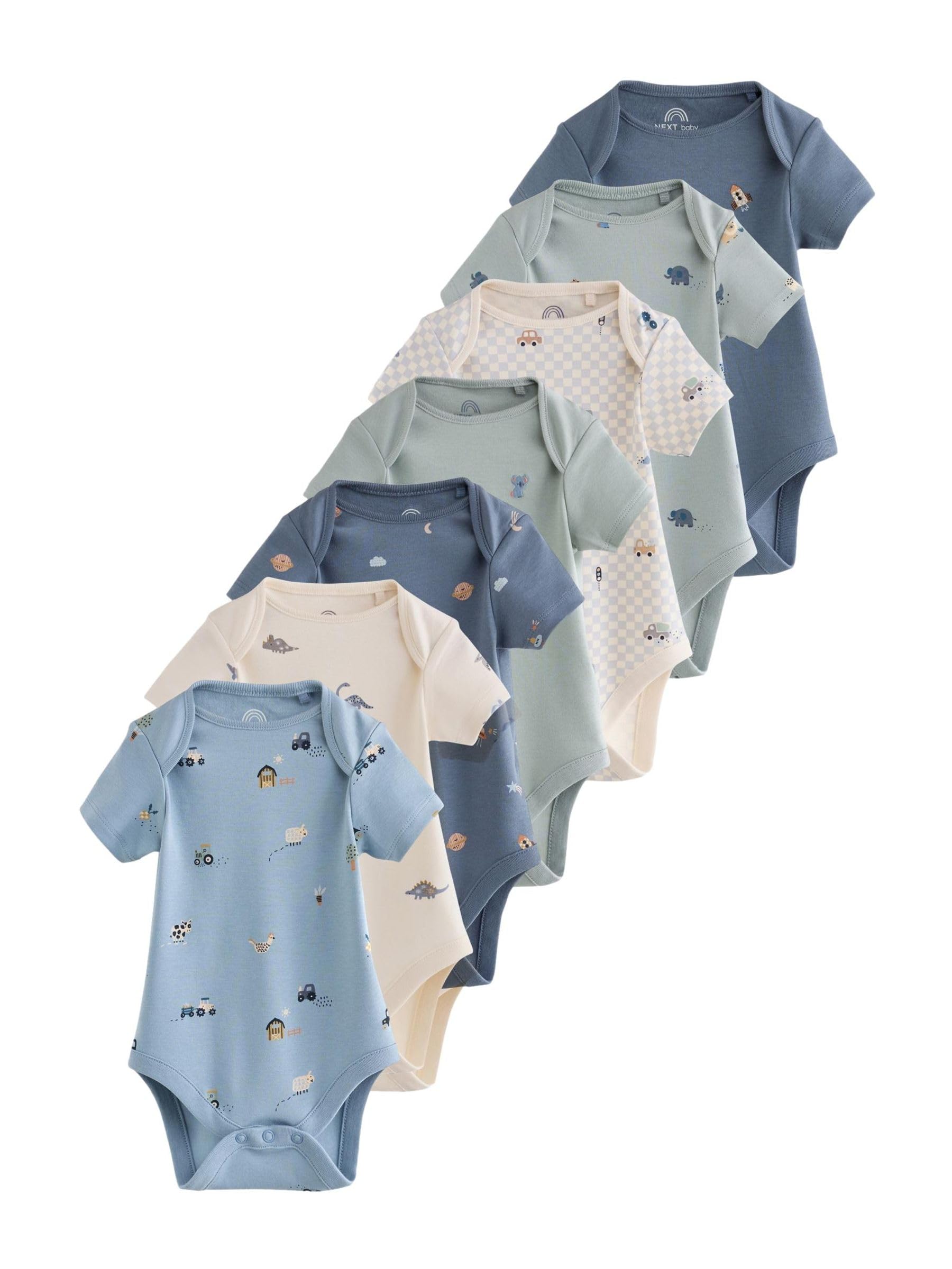 NEXT Bambini Confezione da 7 body a manica corta per neonati