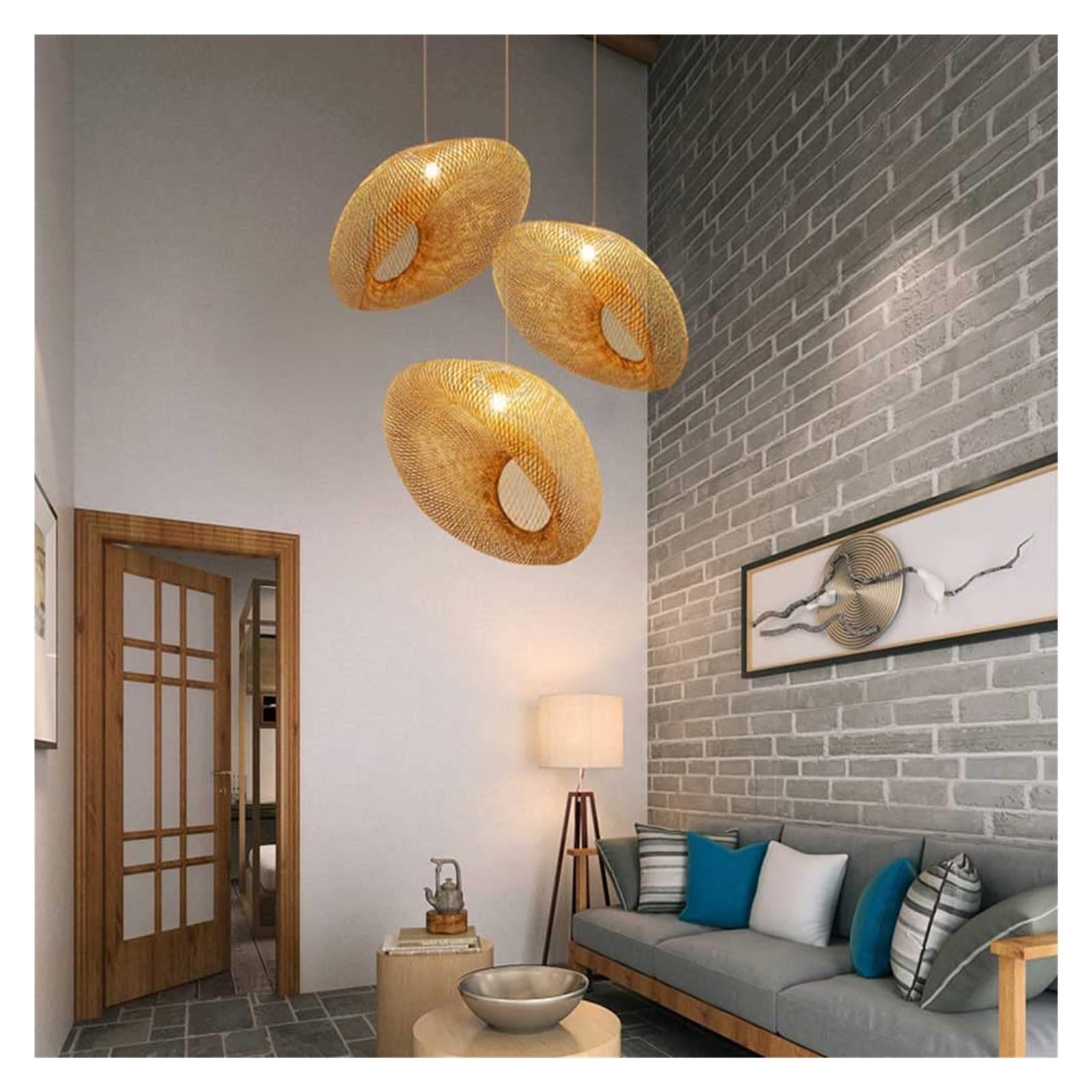Lampadario a sospensione fatto a mano per soggiorno e cucina (60 cm)