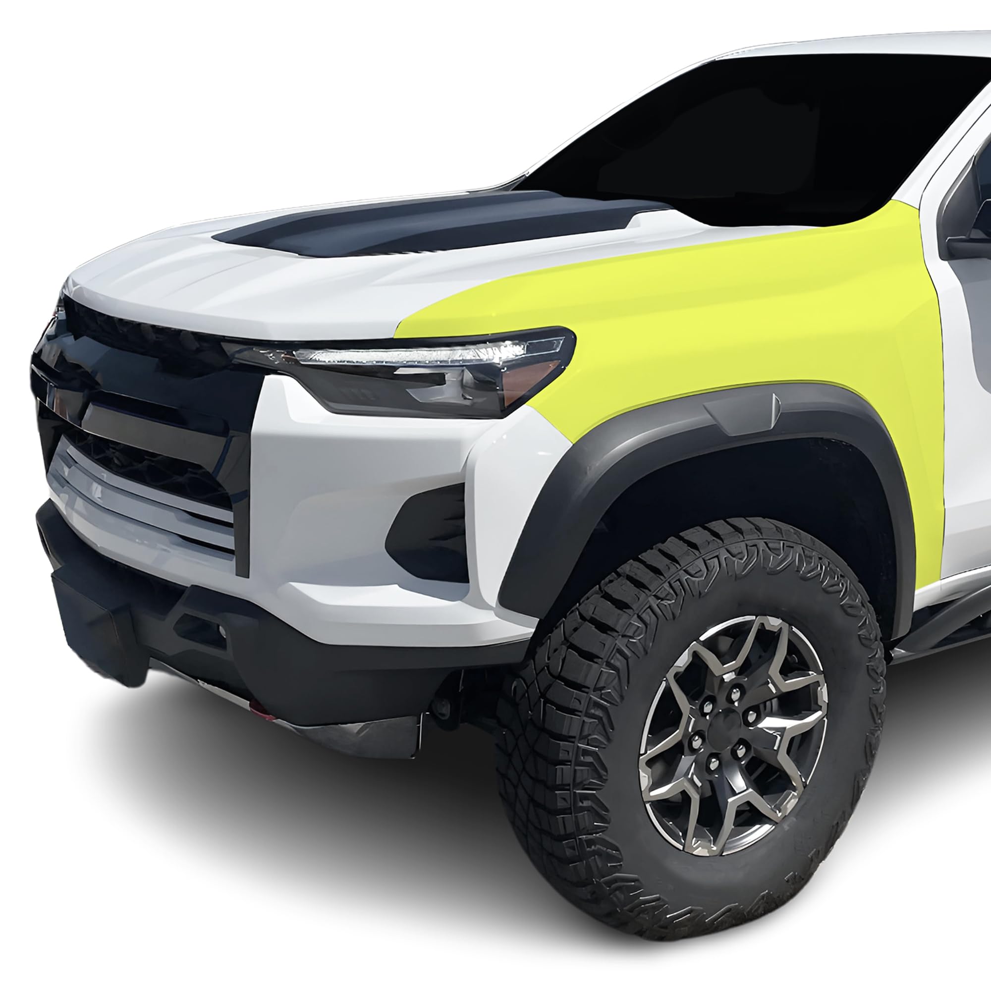 BOGAR TECH DESIGNS for Chevy Colorado (ZR2) 2023+ Front Sides Paint Protection PPF Film Kit Cover, Clear Bra