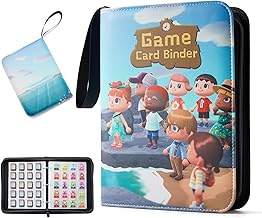 yuailiur Game Cards Binder 500 Pockets Compatible for Animal Crossing Mini Amiibo Cards And NFC Tags Game Cards,Compatible for Nintendo Switch PS Vita Games SD Memory Cards,Type-1