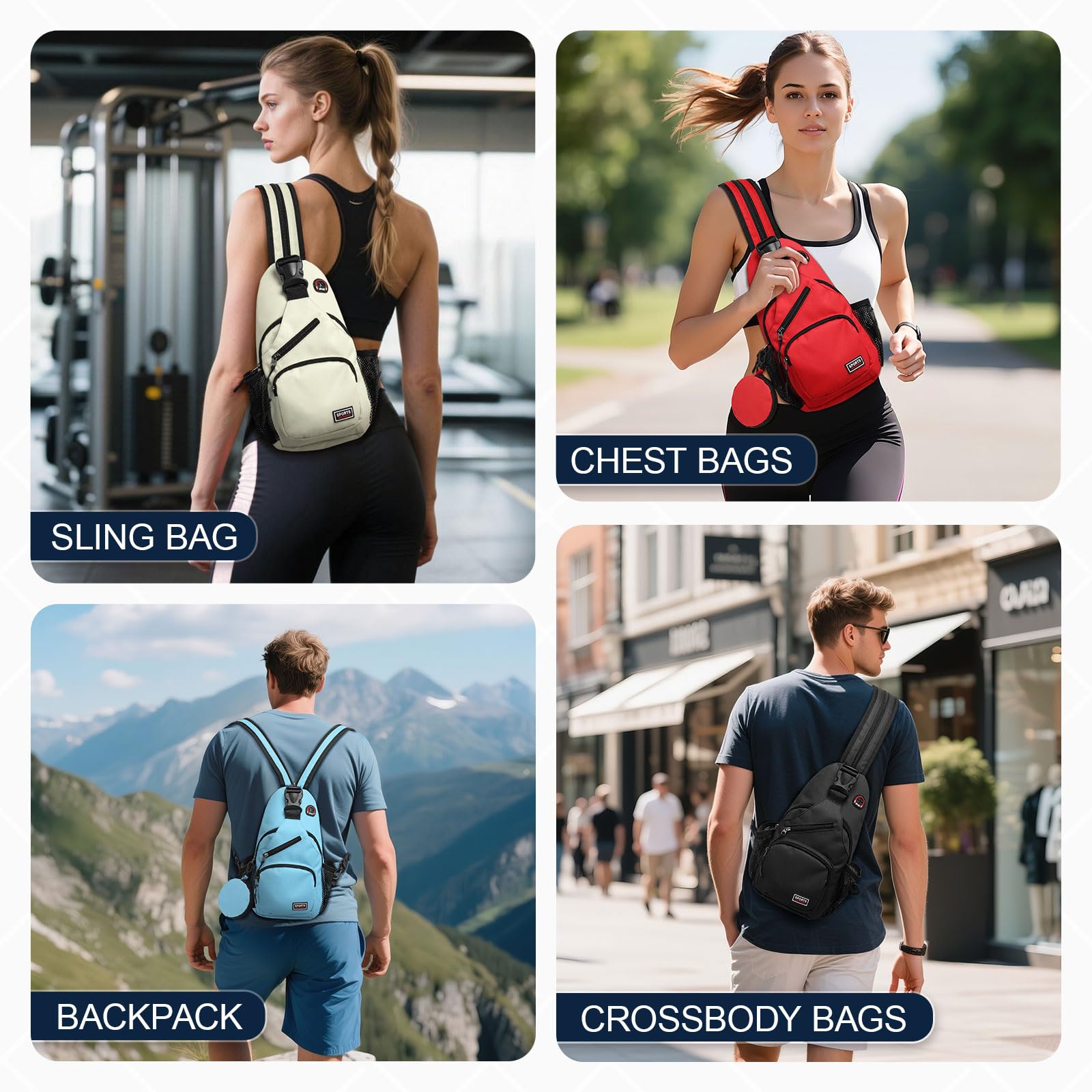 Borsa a tracolla convertibile con tasca portamonete, mini zaino a tracolla con jack per cuffie