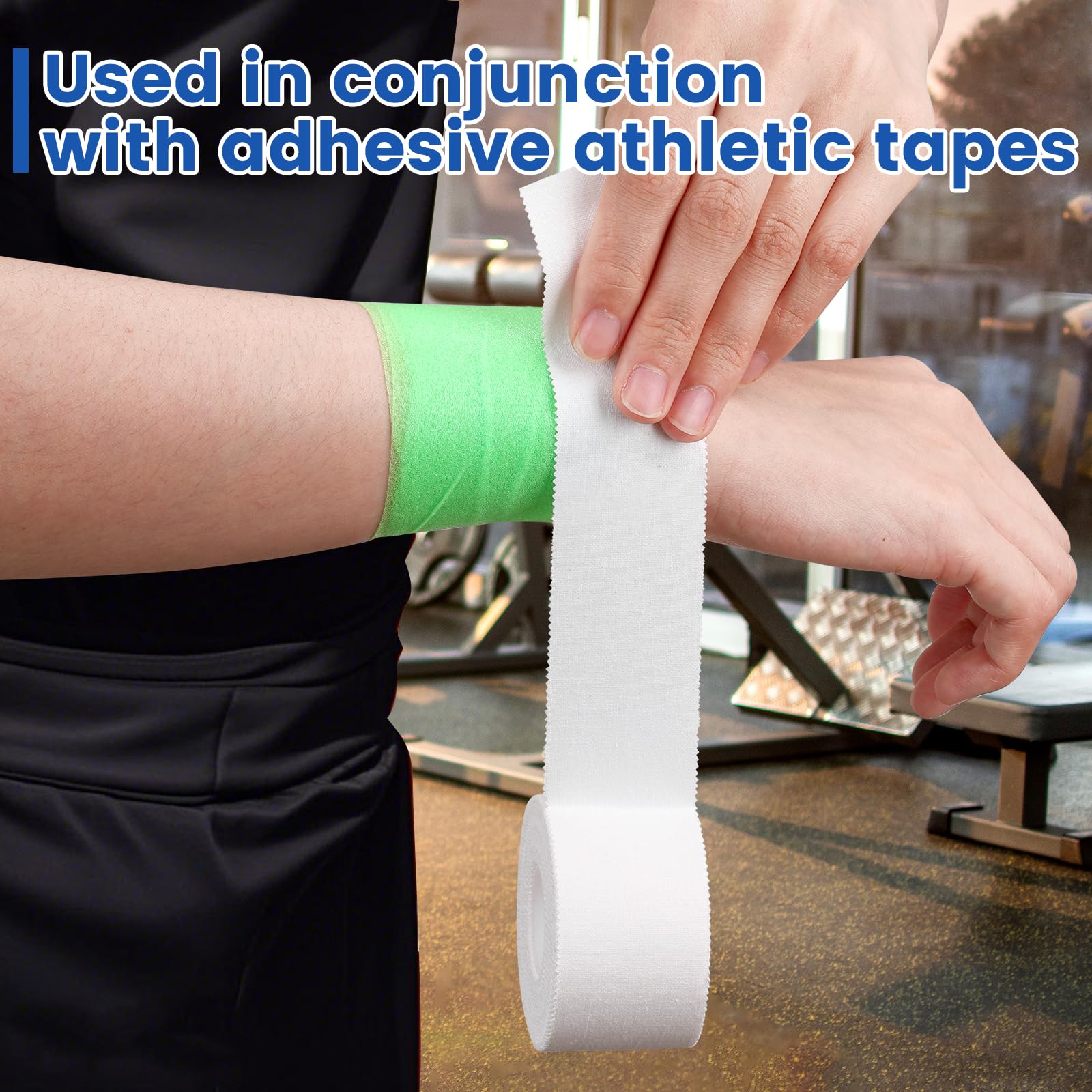 TSMORY 27m Pre Wrap Nastro Atletico Prewrap Fasce 7cmx27m Athletic Schiuma Nastro Per Capelli Schiuma Underwrap Sport Wrap