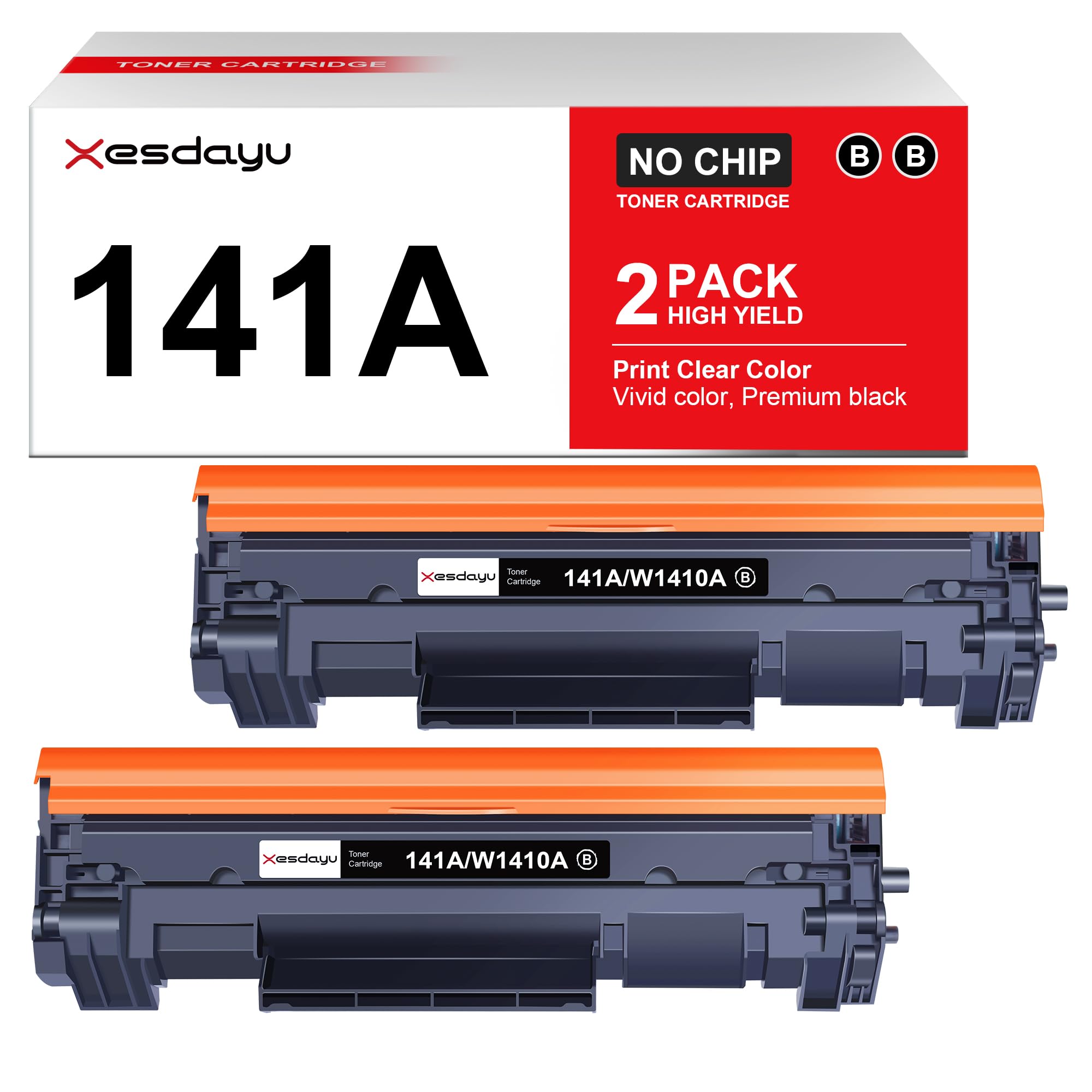 Amazon.com: Xesdayu 141A Toner Cartridge Black 2 Pack (NO CHIP ...