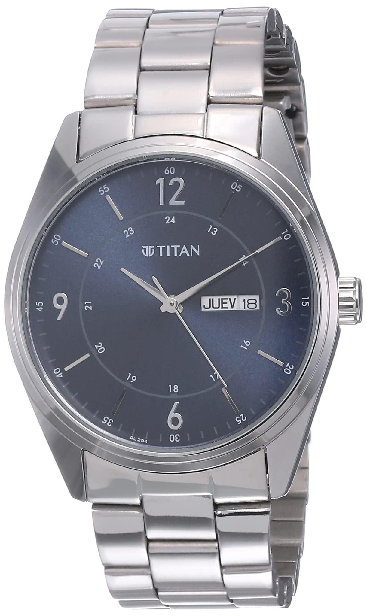 Titan Blue Dial Analog with Day and DateStainless Steel Strap watch for Men-NP1864SM03 (B08KT11WHP) Amazon Price History, Amazon Price Tracker