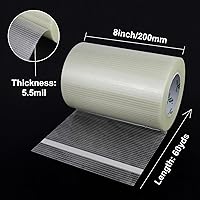 Vista 3 de BOMEI PACK Cinta de embalaje reforzada de fibra ancha de 8 pulgadas, cinta de fleje de filamento de fibra de vidrio bidireccional resistente