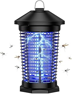 Bug Zapper Outdoor, Mosquito Zapper, 4000V Electric Bug Zapper Indoor, Waterproof Mosquito Killer, 18W Light Bed Bug Killer, Gnat Fly Trap, 4ft Power Cord Fly Zapper for Patio Backyard Garage Home