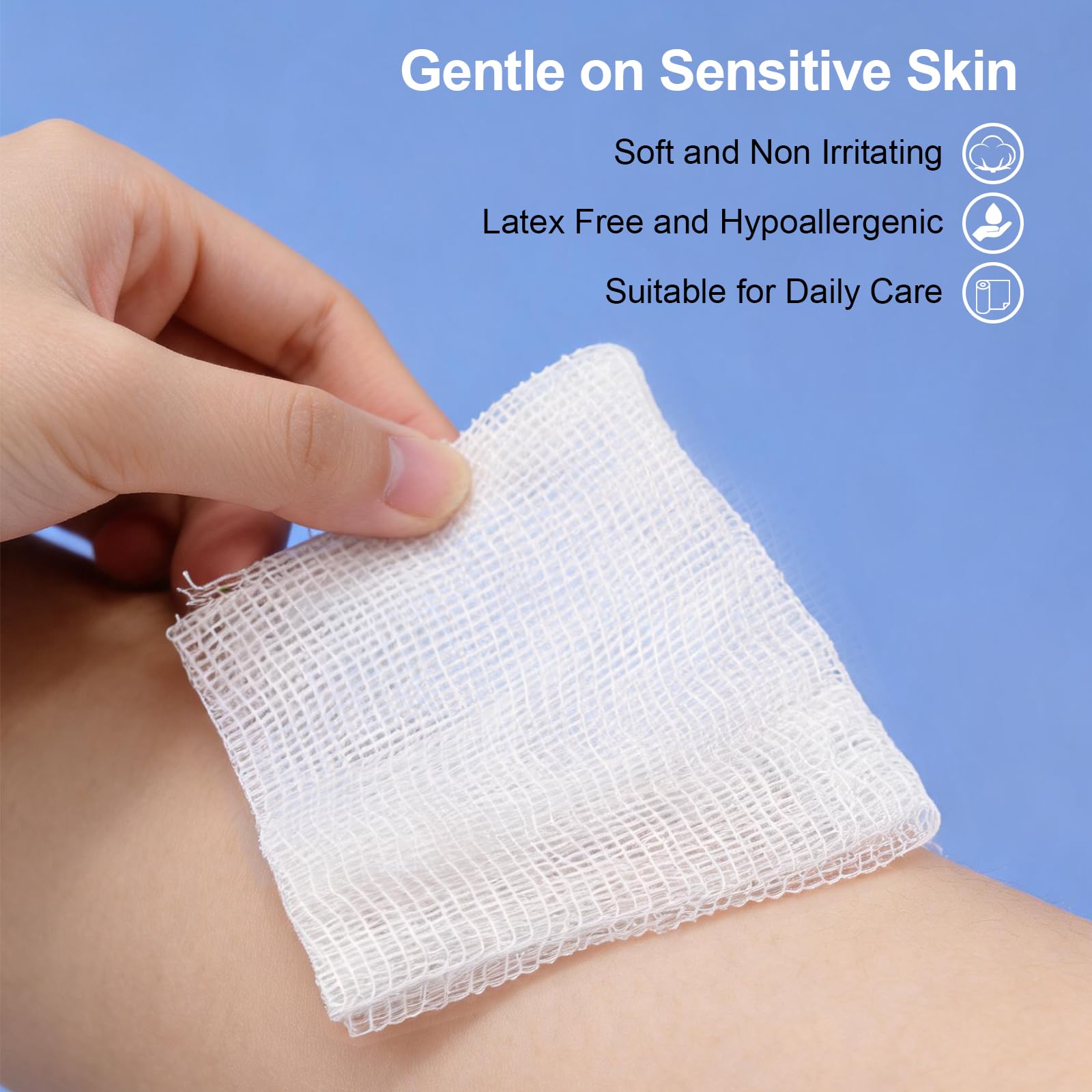 JMU 200 Woven Gauze Sponges 2x2, 8-Ply Non-Sterile Guaze Pads — Amazon image 3