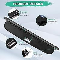 Vista 474 de Powerty Cubierta de Carga para Accesorios Kia Sportage 2023-2025 2026, Textura de Lona Cubierta Retráctil para Maletero Trasero de Carga de Equipaje