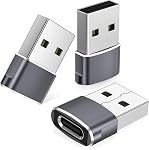 BASESAILOR USB to USB C Adapter,USBC Female to USB A Male Adapter 3Pack | Type C Converter Charger for iPhone 17 17e Pro Max,16 15 14,Apple Watch S11 10,AirPods 3,iPad mini Air,Samsung Galaxy S26 S25