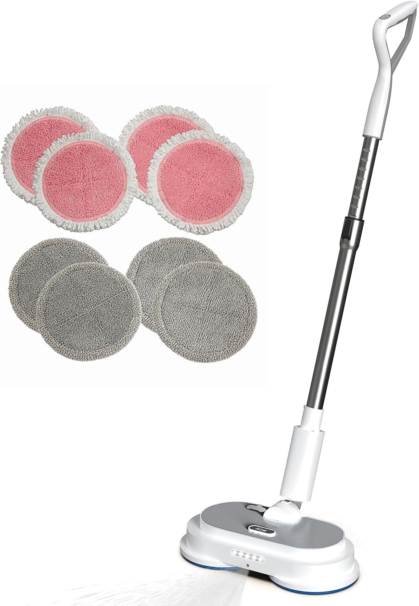 AirCraft Home PowerGlide City+ Cordless Hard Floor Cleaner and Polisher Machine, Good Housekeeping Approved, Lightweight Rechargeable, with 8 Washable Pads