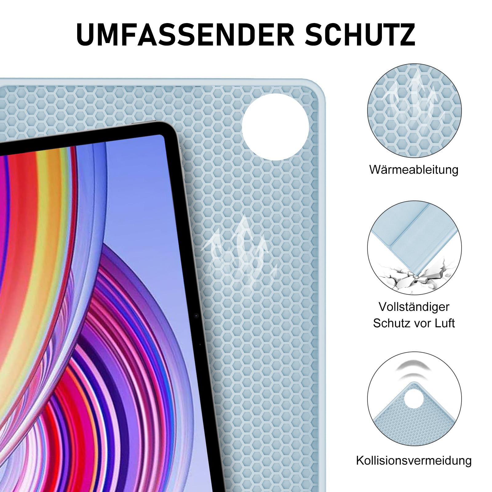 FOGARI Hülle mit Tastatur für Honor Pad 10 2025/Honor Pad 20 2026 12.1 Zoll