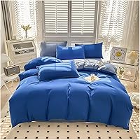 Vista 9 de Cama, Queen/L Negro Color Sólido Algodón Funda Nórdica Funda Nórdica