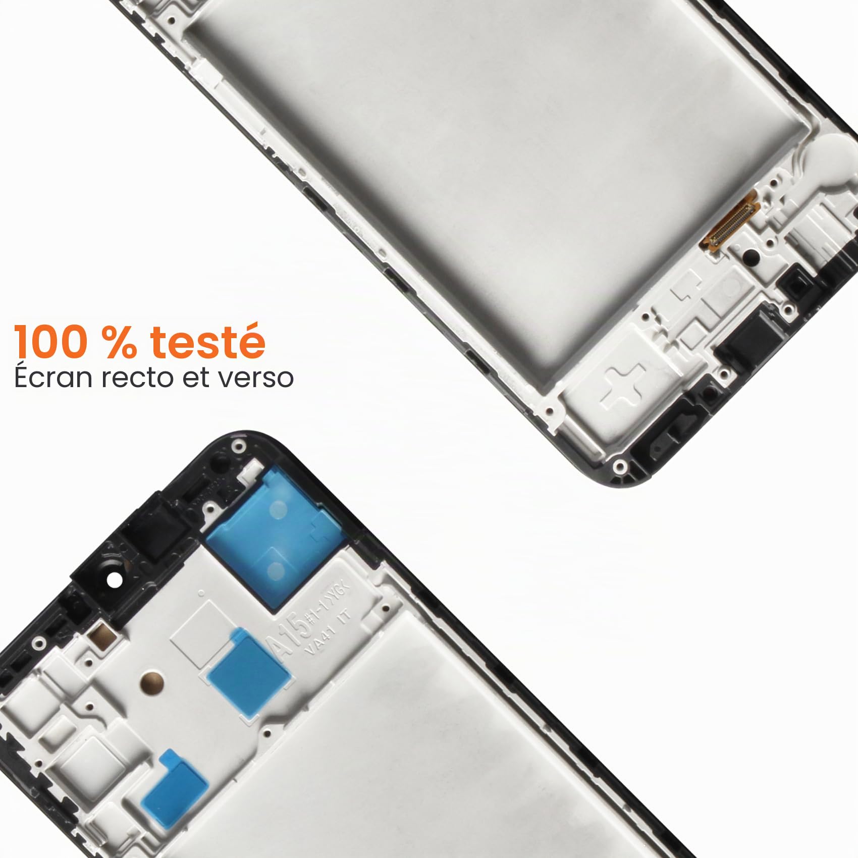 AGCUT Écran LCD pour Samsung A15 4G / 5G LCD Display pour Samsung Galaxy A15 A155F A156B 6,5" LCD Ecran Replacement Touch Screen Digitizer Assembly avec Réparation Outils, Noir avec Cadre