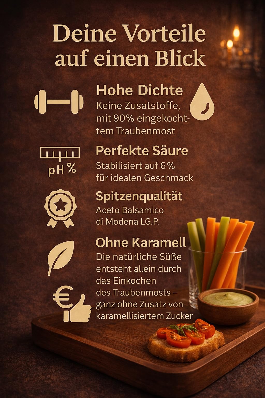 D'Amico Aceto Balsamico di Modena I.G.P, 250 ml | 90% Traubenmost, Hohe Dichte (1,35), Ohne Zusatzstoffe, Ideal für Salate, Käse, Erdbeeren & Antipasti