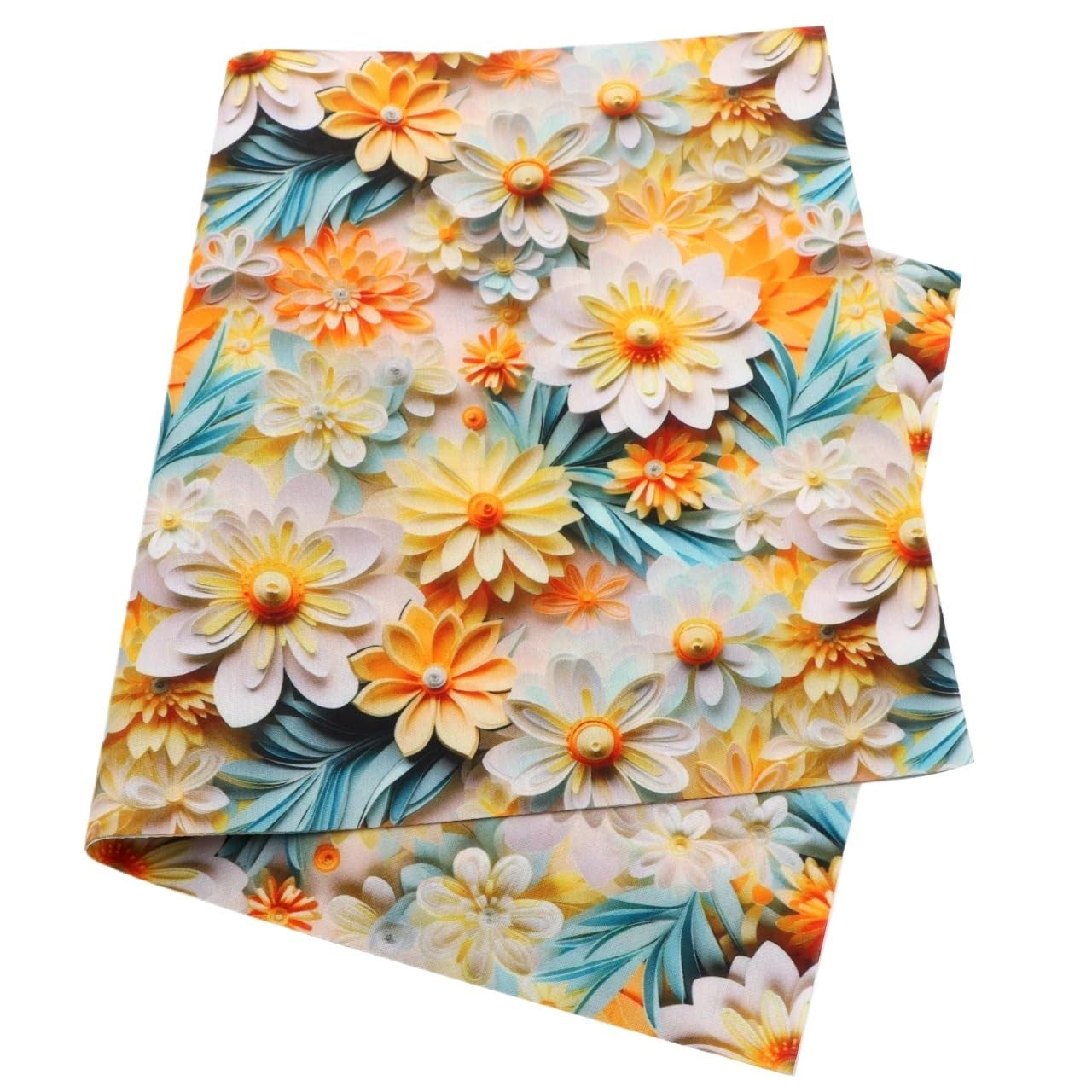 Material for Sewing 50 * 145cm Imitation Embroidery Like-3D Flower Patchwork Printed Polyester Cotton Fabric DIY Tissue Sew Quilt Needlework Material(1235488)