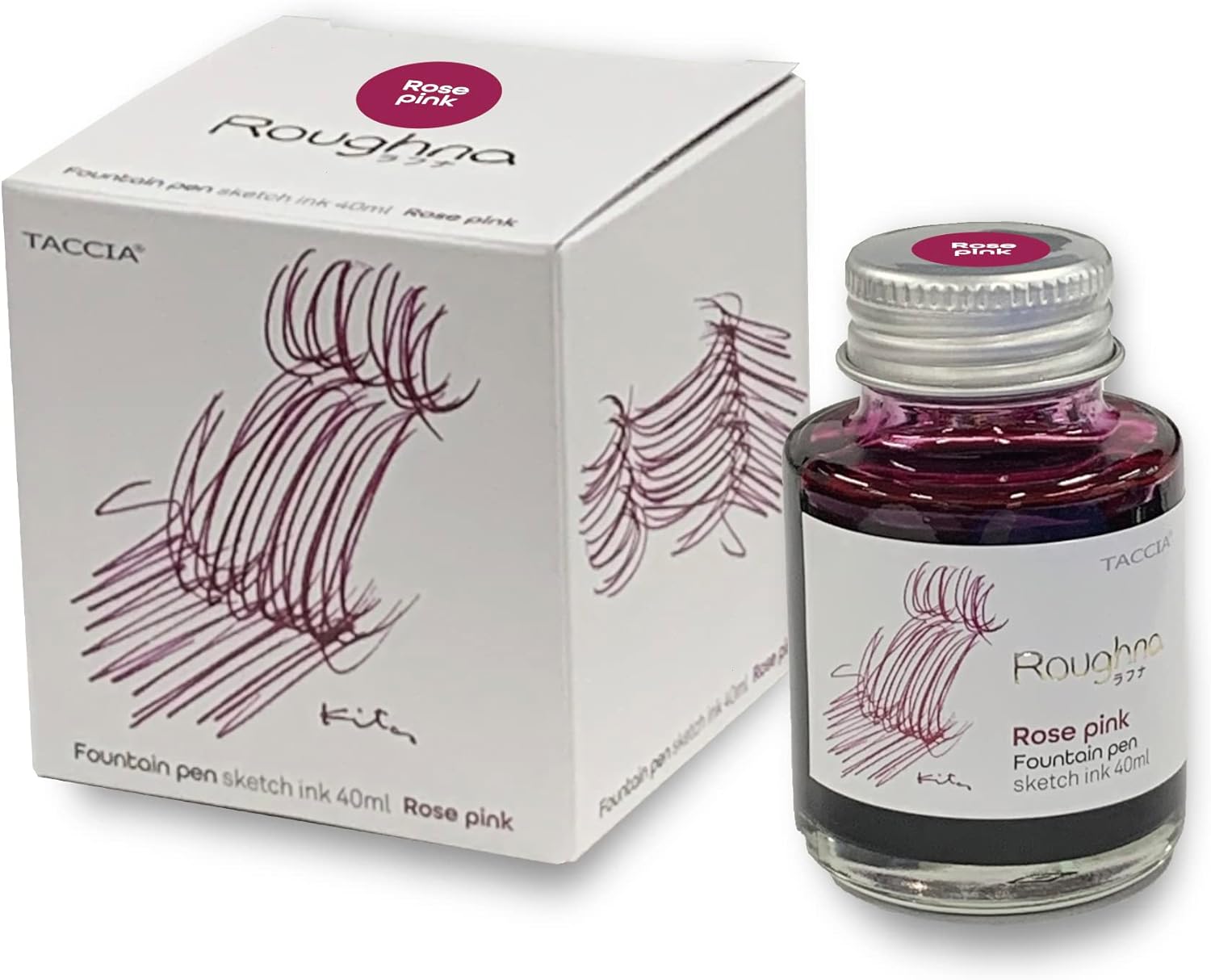 Nakabayashi TFPI-WD43-1 TACCIA Fountain Pen Ink (Water Based Dye) Toshiyuki Kita/Rafuna Ink, 1.4 fl oz (40 ml), Woody Brown