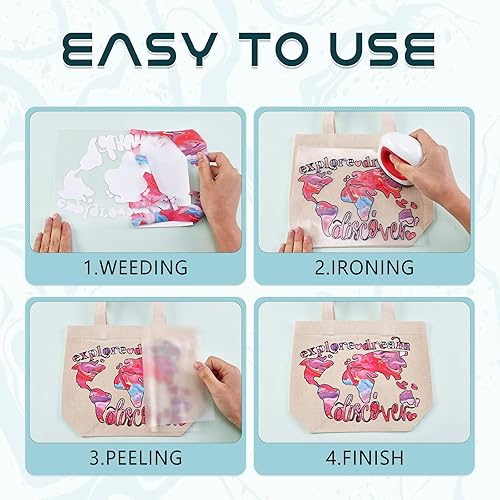 Miniatura 4 de Tintnut Vinilo de transferencia de calor de mármol, 12 hojas de 10 x 12 pulgadas, paquetes de acuarela con patrón dorado de vinilo para planchar