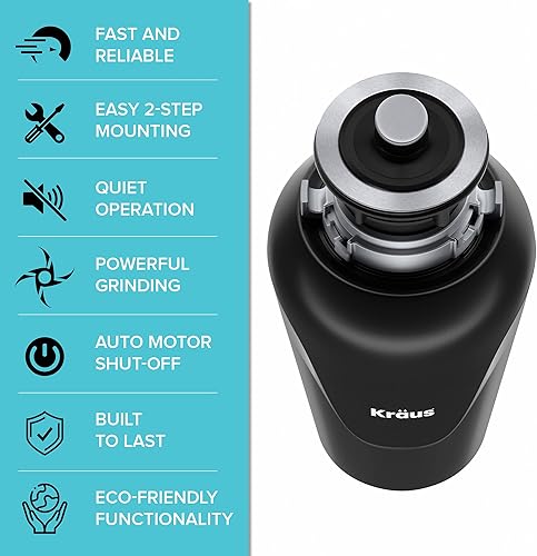 Miniatura 12 de KRAUS Bellucci KGTW2-33MB-100-75MB - Fregadero de cocina con estación de trabajo de 33 pulgadas de granito compuesto de granito en negro metálico