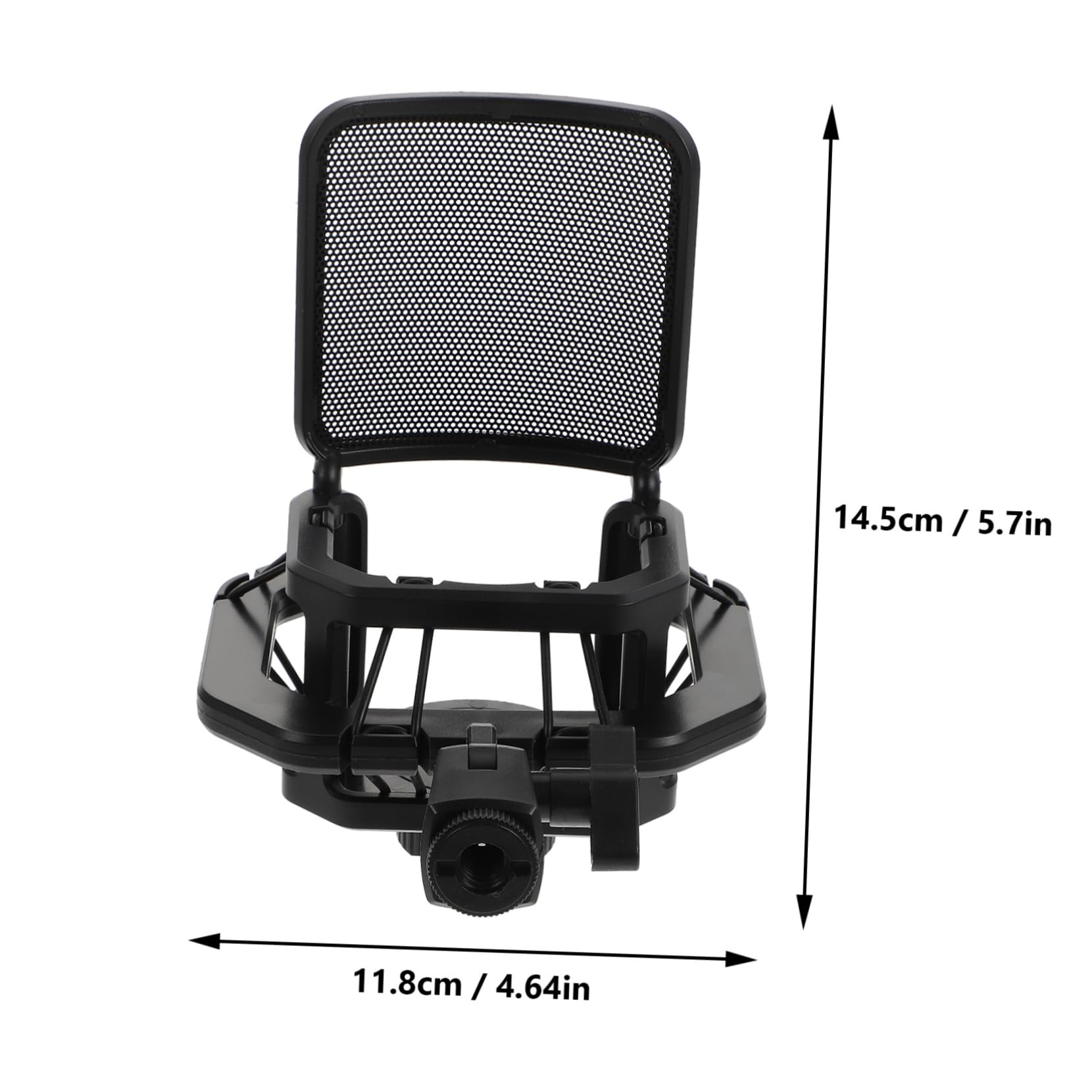 Holibanna 2Pcs Microphone Shockmount Holders Vibration Mic Clip Stands for Dynamic Microphones Durable Black Design Stable Support for Recording Podcasting and Interviews