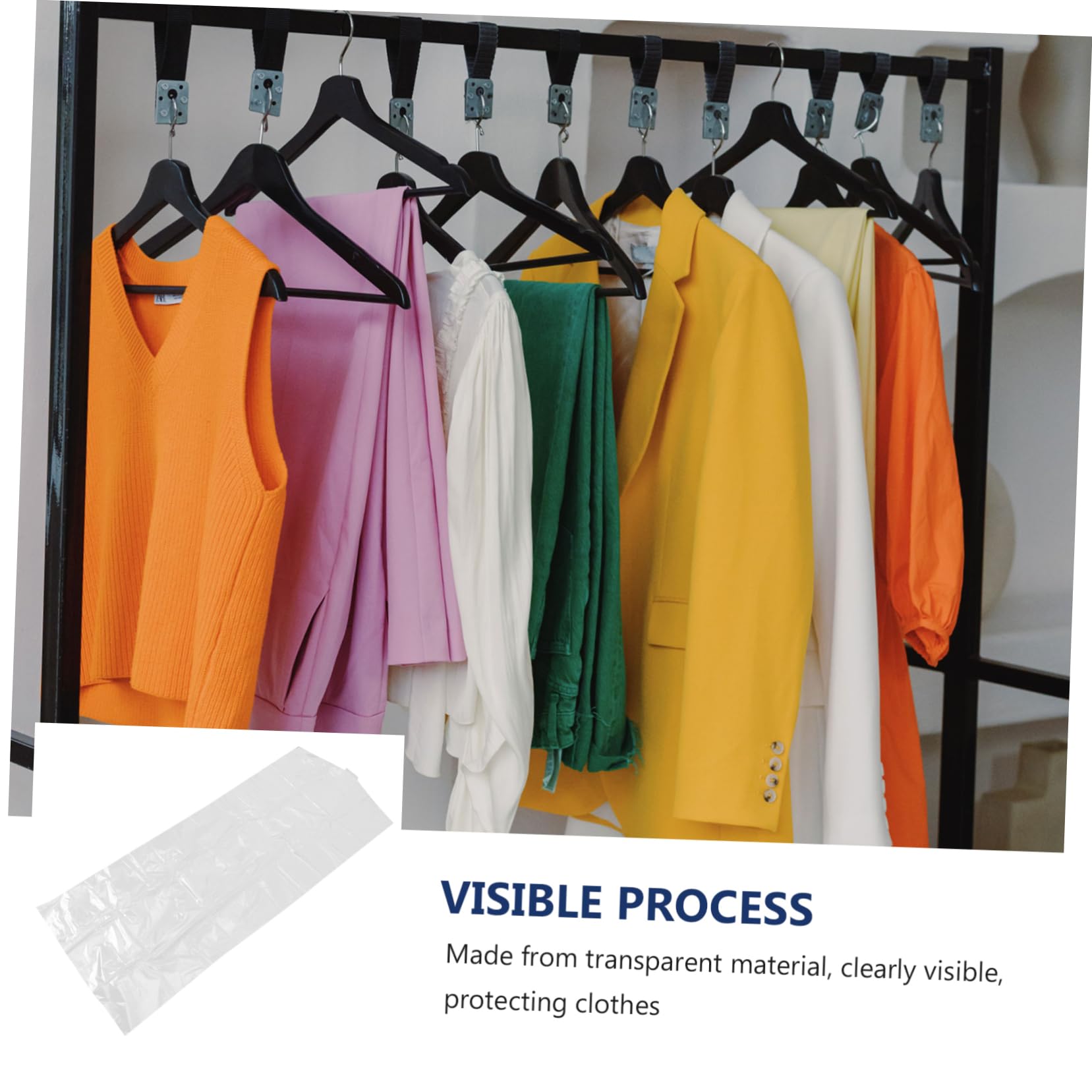 Cabilock 30piezas Funda Antipolvo para Ropa Transparente para Guardar Vestidos y Abrigos Accesorios para Organizar el Armario y Proteger Prendas de Limpieza Seco