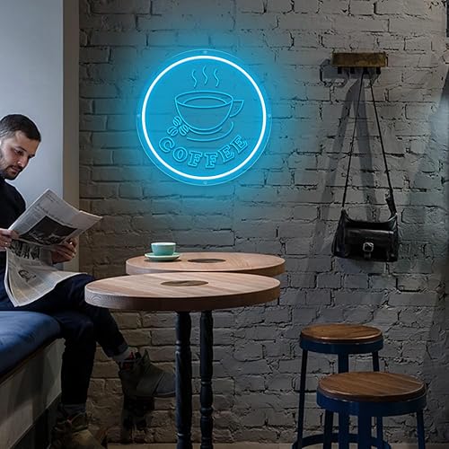 Miniatura 9 de Letrero de neón de café, café y té, letrero LED regulable para barra de café colgante de pared para estación de café, barra de té, restaurantes,