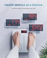 Vista 2 de RENPHO Báscula inteligente para peso corporal, elegible para FSA y HSA, báscula digital de baño con peso IMC, báscula de grasa corporal Bluetooth