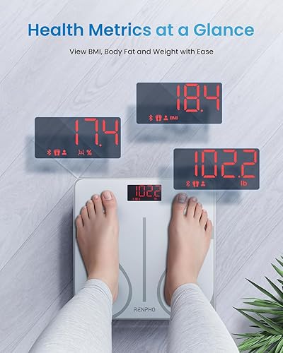 Miniatura 2 de RENPHO Báscula inteligente para peso corporal, elegible para FSA y HSA, báscula digital de baño con peso IMC, báscula de grasa corporal Bluetooth