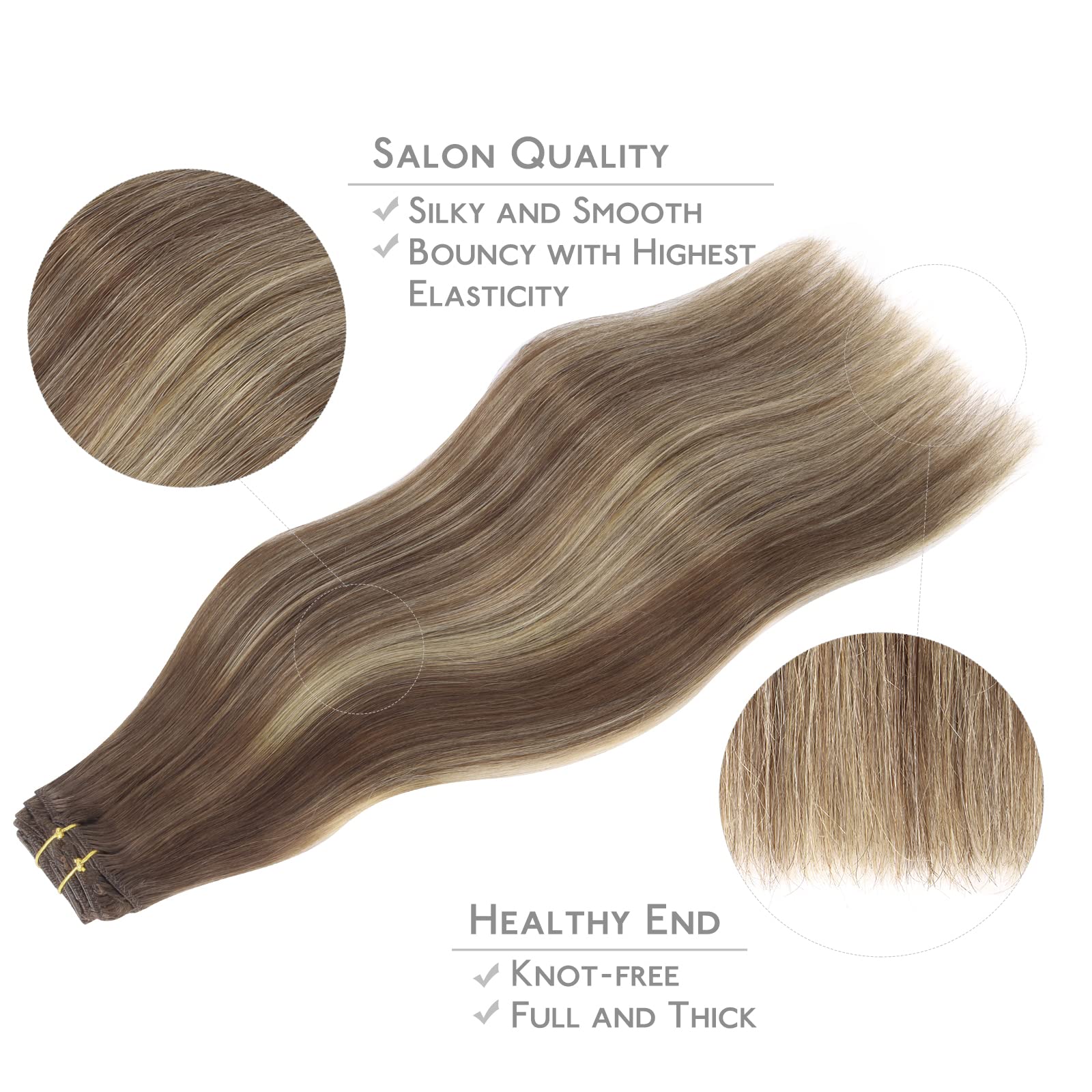 WENNALIFE Hair Extensions Clip In - Image 4