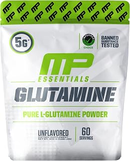 MusclePharm Essentials Glutamine, Unflavored - Pure L-Glutamine Powder - 60 Servings