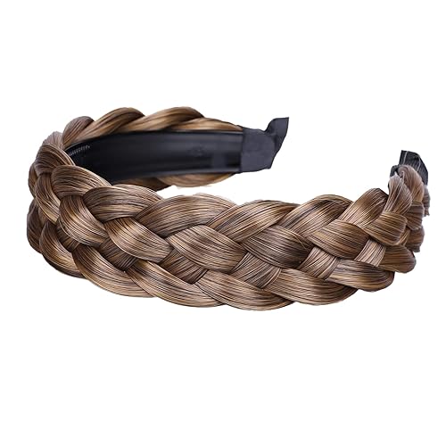 Miniatura 2 de Aro de pelo trenzado sintético trenzado 5 hebras trenzas diademas para el pelo trenzado diadema