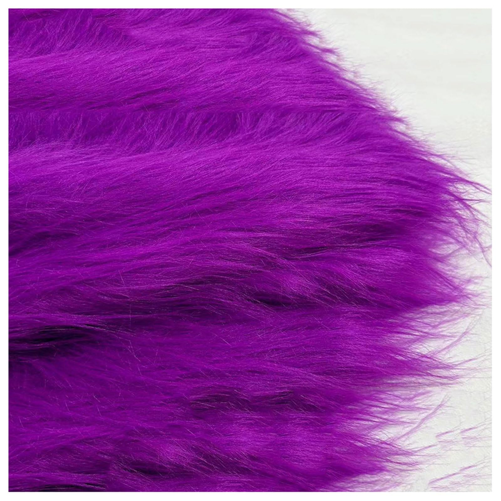 Shaggy Faux Fur Fabric 68 Colors Soft Plush12cm Long Pile Fake Fur Materials Craft Fabric, for Christmas Ornaments, Fursuit, Cosplay, Costume, Gnome Beards, Craft Supply, 50x180cm (Color : Purple 7) โ image 1