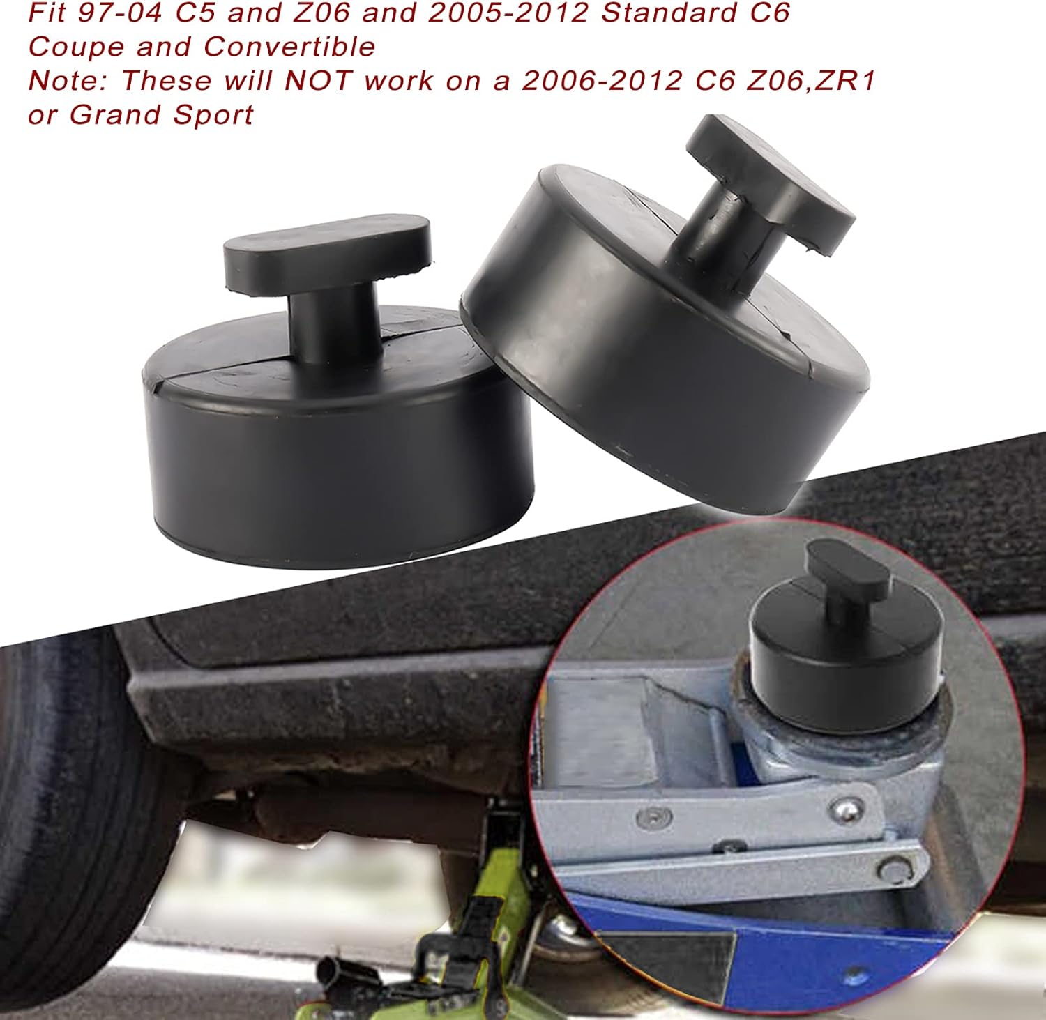 割引発見 C7 C6 C5 コルベット 全グレード 整備 タイヤ交換時などに 走行可 車体に取り付けタイプ ブラック 4個セット リフトパッド ジャッキパッド ガレージ用品 Reachahand Org