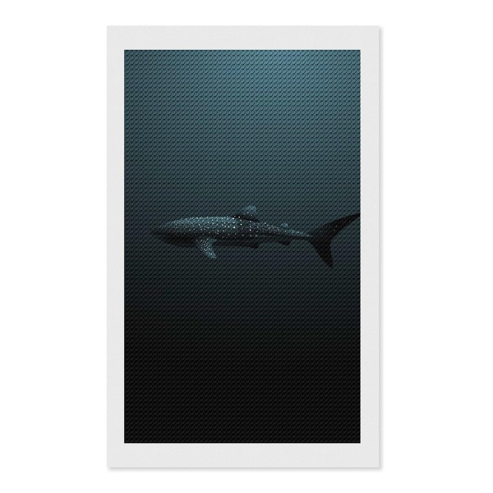 Junmoney Whale Shark Maldives Diamond Painting Kit 12"x20", Easy Handmade Project, Easy to Enjoy, Aesthetic Room Decor, Christmas Gift