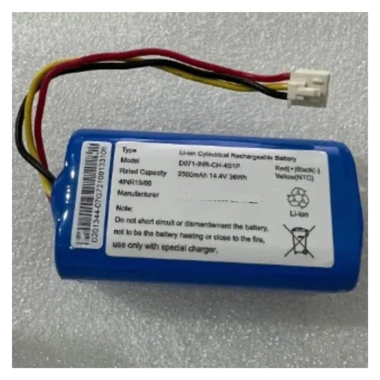 Batterie Au Lithium Rechargeable 14.4V D071-INR-CH-4S1P 2500mAh 36Wh, Compatible For COHN, Alimentation De Secours Cylindrique